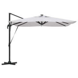 Berkfield Cantilever Roma Parasol With Leds Sand 286X285X270 Cm Aluminium - thumbnail 6