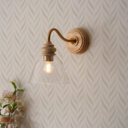 Loops 2 Pack Dimmable Wall Lights In Natural Ash And Aged Brass For Modern Interiors - thumbnail 3