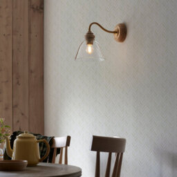 Loops 2 Pack Dimmable Wall Lights In Natural Ash And Aged Brass For Modern Interiors - thumbnail 2