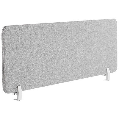 Beliani Desk Screen Wally Light Grey - image 1