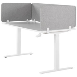 Beliani  Desk Screen Wally Light Grey - thumbnail 7