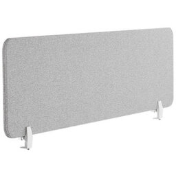 Beliani  Desk Screen Wally Light Grey - thumbnail 1