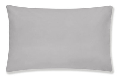 Catherine Lansfield Pillowcases Silky Soft Satin Standard 50X75Cm Pack Of 2 Pillow Cases With Envelope Closure Silver Grey - image 1