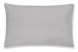 Catherine Lansfield Pillowcases Silky Soft Satin Standard 50X75Cm Pack Of 2 Pillow Cases With Envelope Closure Silver Grey