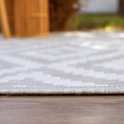 The Rugs Ecology Collection Outdoor Patio Garden Rug Grey Diamond Design Weatherproof Jet Washable 100G - thumbnail 6