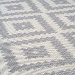 The Rugs Ecology Collection Outdoor Patio Garden Rug Grey Diamond Design Weatherproof Jet Washable 100G - thumbnail 4