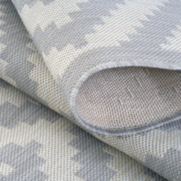 The Rugs Ecology Collection Outdoor Patio Garden Rug Grey Diamond Design Weatherproof Jet Washable 100G - thumbnail 5