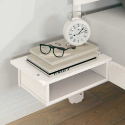 Berkfield Bed Frame With Bedside Tables White Solid Pine Wood - thumbnail 5