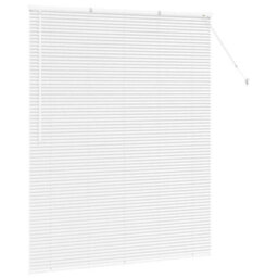 Berkfield Window Blind With Curtains Manual White Aluminium - thumbnail 5