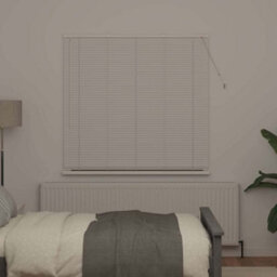 Berkfield Window Blind With Curtains Manual White Aluminium - thumbnail 3