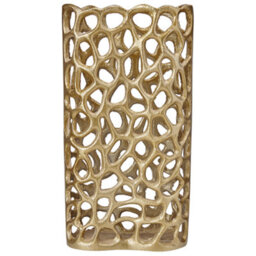 Beliani Decorative Vase Sanchi Metal 33 Cm Gold - thumbnail 1
