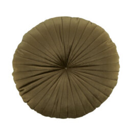 Catherine Lansfield Round Cushion Soft Touch 40X40Cm Cushion Olive Green - thumbnail 4