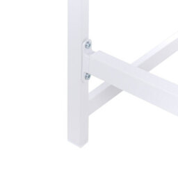 Beliani Outdoor Stool - Matte White Powder-Coated Steel Base With Polywood Top, W40 X D38 X H61Cm - thumbnail 7