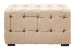 Orsina Elegant Beige Linen Button Tufted Foostool, Velvet Upholstered Soft Footstool, Premium Footstool For Bedroom - thumbnail 6
