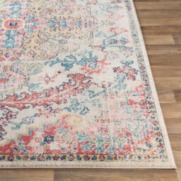 Livabliss Murat-Vintage Red Yellow Blue Traditional Boho Living Dining Bedroom Rug 160 X 220 Cm Easy Care, Non Shedding - thumbnail 5