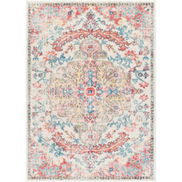 Livabliss Murat-Vintage Red Yellow Blue Traditional Boho Living Dining Bedroom Rug 160 X 220 Cm Easy Care, Non Shedding - thumbnail 1
