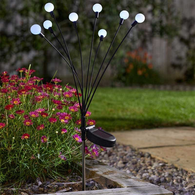Garden Mile 8 Stem Solar Stake Light With Cool White Led's