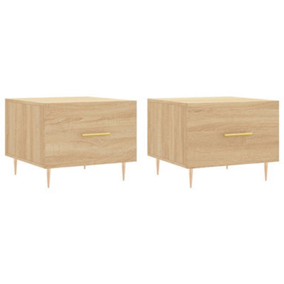 Berkfield Durable Coffee Tables 2 Pcs Sonoma Oak 50X50X40 Cm Engineered Wood - image 1