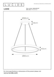 Lucide Liane Led Ceiling Pendant Light Rust Brown - thumbnail 7
