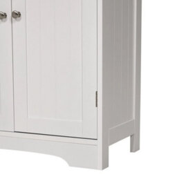 White Bathroom Wooden Free Standing 2 Drawers With 4 Doors Storage Cabinet Unit - thumbnail 5
