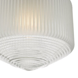 DAR Nisha 1 Light Pendant Polished Chrome And Frosted/clear Glass - thumbnail 2