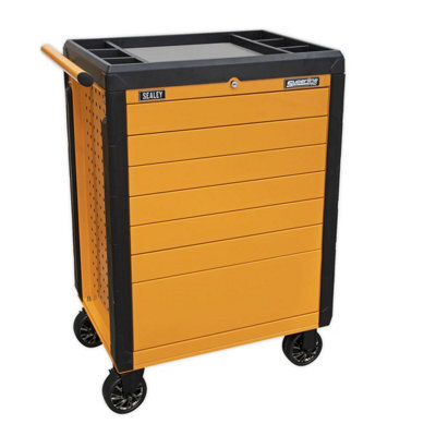 Sealey Rollcab 7 Drawer Push-To-Open - Orange Appd7O - image 1