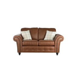 SquareBoxx Cedar Lounge Brown Sofa 3 Seater - thumbnail 2