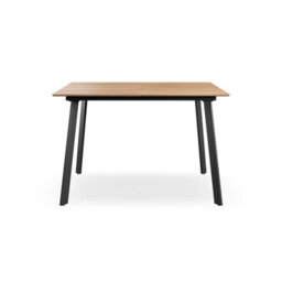 More4Homes Haydon Extending Dining Table Modern Oak Effect Table Top W Black Legs - thumbnail 4