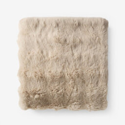 OHS Bubble Faux Fur Fleece Throw Super Soft Fluffy Blanket - Natural - thumbnail 3