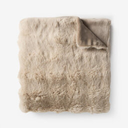 OHS Bubble Faux Fur Fleece Throw Super Soft Fluffy Blanket - Natural - thumbnail 2