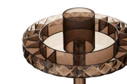 Orsina Two Tier Revolving Cosmetic Organiser, Black Makeup Organiser With Diamond Trim, Rotating Makeup Organiser - thumbnail 2