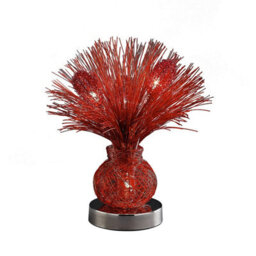 Luminosa Lighting Luminosa (Dh) Lenore Table Lamp 4 Light G4 Red/polished Polished Chrome, Not Led/cfl Compatible