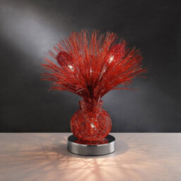 Luminosa Lighting Luminosa (Dh) Lenore Table Lamp 4 Light G4 Red/polished Polished Chrome, Not Led/cfl Compatible - thumbnail 2