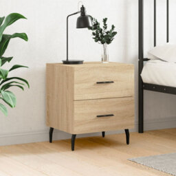 Berkfield Bedside Cabinet Sonoma Oak 40X35X47.5 Cm Engineered Wood - thumbnail 1