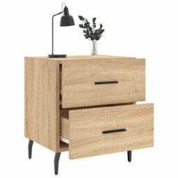 Berkfield Bedside Cabinet Sonoma Oak 40X35X47.5 Cm Engineered Wood - thumbnail 4
