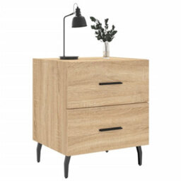 Berkfield Bedside Cabinet Sonoma Oak 40X35X47.5 Cm Engineered Wood - thumbnail 3