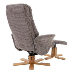 Morris Living The Giza - Fabric Swivel Recliner Chair & Matching Footstool In Latte - thumbnail 8