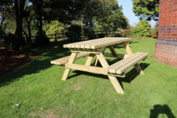 Churnet Valley Garden Furniture Ltd Deluxe Picnic Table, Wooden Garden Furniture - L180 X W150 X H90 Cm - Minimal Assembly Required - thumbnail 6