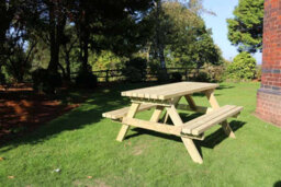 Churnet Valley Garden Furniture Ltd Deluxe Picnic Table, Wooden Garden Furniture - L180 X W150 X H90 Cm - Minimal Assembly Required - thumbnail 3