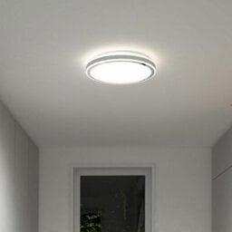 Artika Altitude Led Flush Mount Ceiling Light - 2500 Lumens, 5 Colour Temperatures 2700K-5000K, Dimmable 35W Chrome Fixture