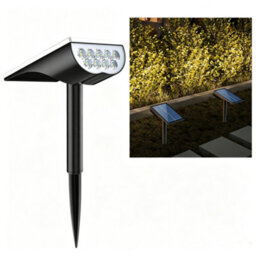 Amorly 1 Pack Solar Lights Outdoor Waterproof Ip65,landscape Lighting For Garden Yard Pathway Decor, Outdoor Decor, Warm White - thumbnail 1