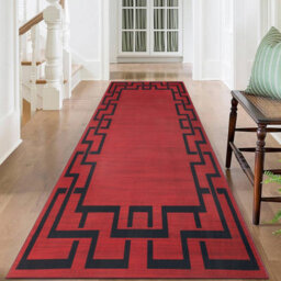 Ameha Stylish Kitchen Hallway Large Runner Non Slip Rugs Soft Carpet Printed Rug Red Greek Key/meander Pattern , (Lexi 80X300 Cm) - thumbnail 7