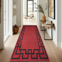 Ameha Stylish Kitchen Hallway Large Runner Non Slip Rugs Soft Carpet Printed Rug Red Greek Key/meander Pattern , (Lexi 80X300 Cm) - thumbnail 6