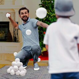 40Pc Christmas Fake Snowballs Snow Ball Fight Tree Plush Throwing Battle Kids Play Indoor & Outdoor Fun Xmas Decorations Festive - thumbnail 2
