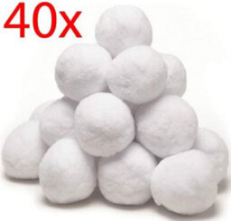 40Pc Christmas Fake Snowballs Snow Ball Fight Tree Plush Throwing Battle Kids Play Indoor & Outdoor Fun Xmas Decorations Festive