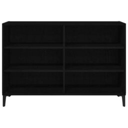 Berkfield Black Oak Sideboard 103.5X35X70 Cm Made Of Engineered Wood - thumbnail 6
