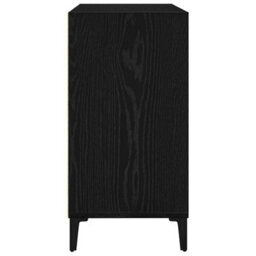 Berkfield Black Oak Sideboard 103.5X35X70 Cm Made Of Engineered Wood - thumbnail 7