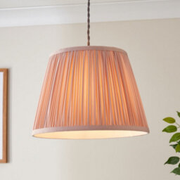 Harbour Studio Serena Blush Cotton Effect Pleated Conical Lamp Shade (D)30Cm - thumbnail 1
