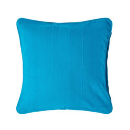 Homescapes Cotton Rajput Ribbed Teal Cushion Cover, 45 X 45 Cm - thumbnail 1