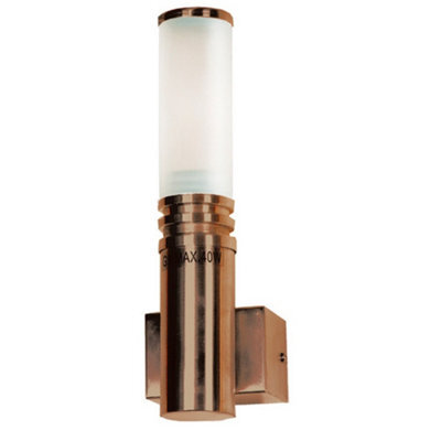 Luminosa Lighting Luminosa Inox Outdoor Modern Wall Light Brown Ip44